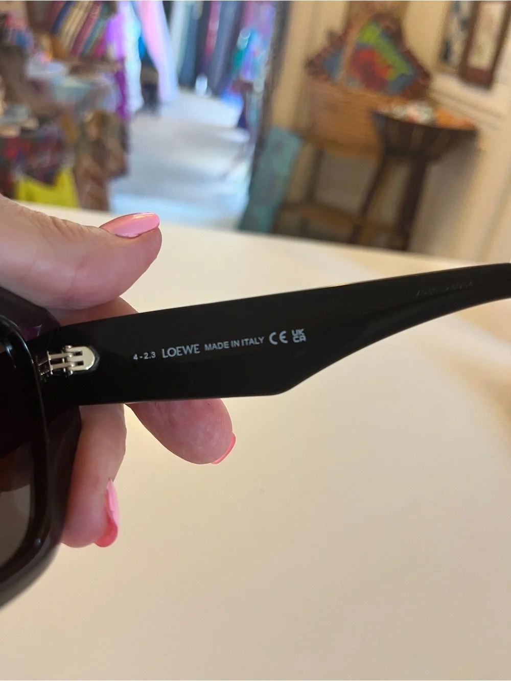 Loewe Square Screen LW40129U Geometric Sunglasses w/Grey Lenses & anagram logo